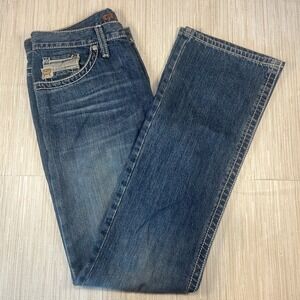 Cinch Mens Jeans Dark Wash Straight Leg Denim Pants Size 32x34